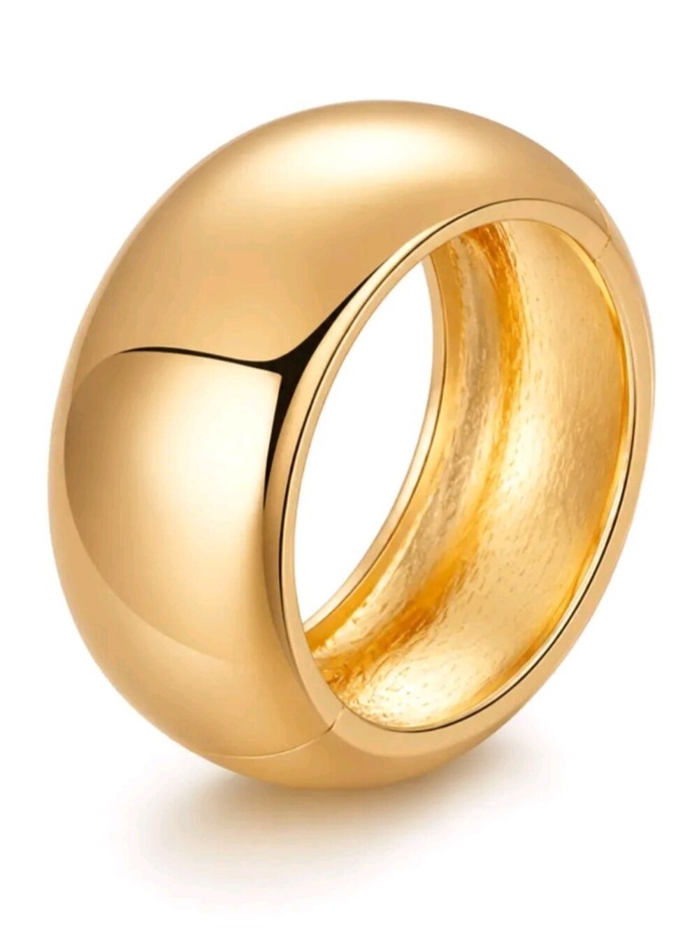 Mayamar Bold 24k Plated Gold Bangle Bracelet & Gift Bag - Picture 3 of 6